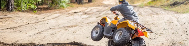 atv ATV tipping over on dirt track